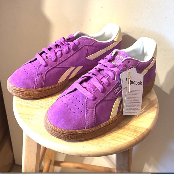 Reebok Classic Club C Grounds UK purple sneakers NWT - Picture 3 of 10